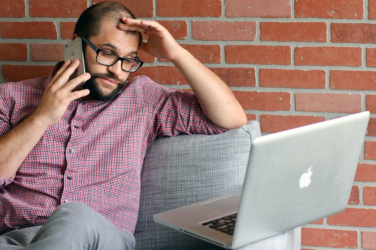 Man stressed out about debt